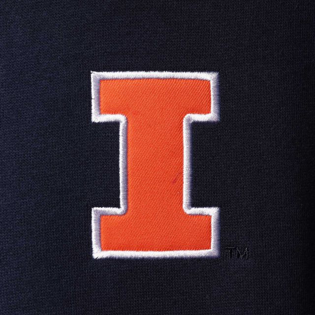 Veste à quart de zip avec logo Colosseum Navy Illinois Fighting Illini Tortugas pour hommes
