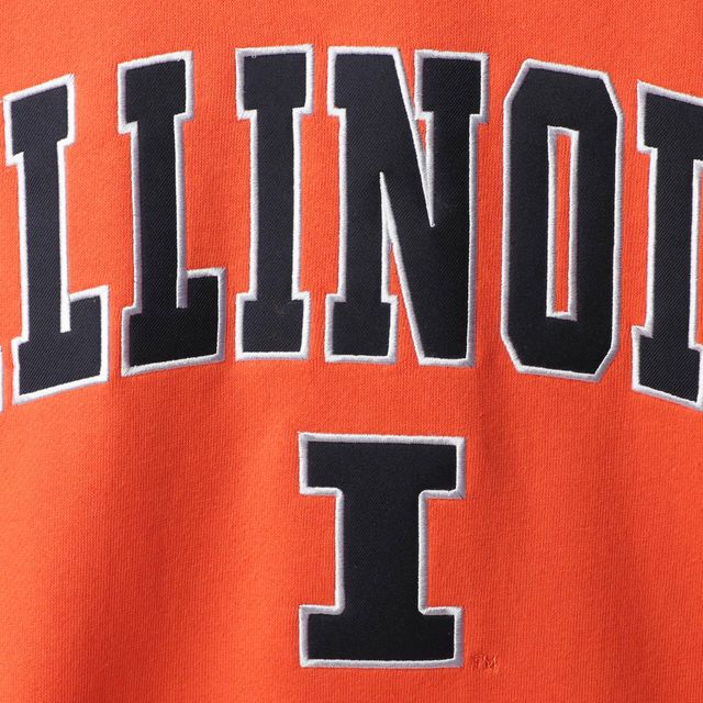 Colosseum Orange Illinois Fighting Illini Arch & Logo Crew Neck Sweat-shirt pour homme