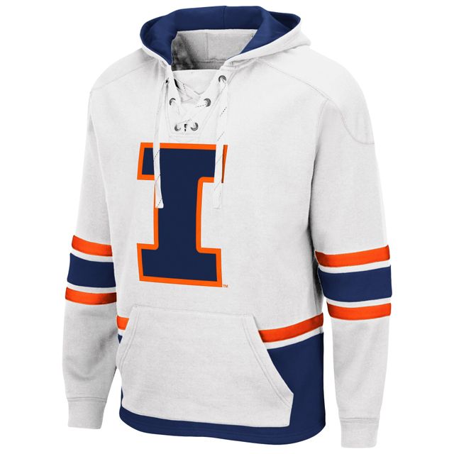 Pull Colosseum White Illinois Fighting Illini Lace Up 3.0 pour homme