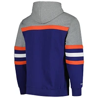Men's Mitchell & Ness Navy Illinois Fighting Illini Head Coach Pullover Hoodie