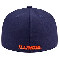 Men's New Era Navy Illinois Fighting Illini 59FIFTY Fitted Hat