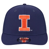 Men's New Era Navy Illinois Fighting Illini Trucker 9FIFTY Snapback Hat