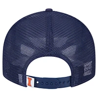 Men's New Era Navy Illinois Fighting Illini Trucker 9FIFTY Snapback Hat