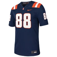 Men's Nike Keith Randolph Jr. Navy Illinois Fighting Illini NIL Football Game Jersey