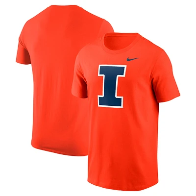 T-shirt Nike orange avec logo Illinois Fighting Illini pour homme