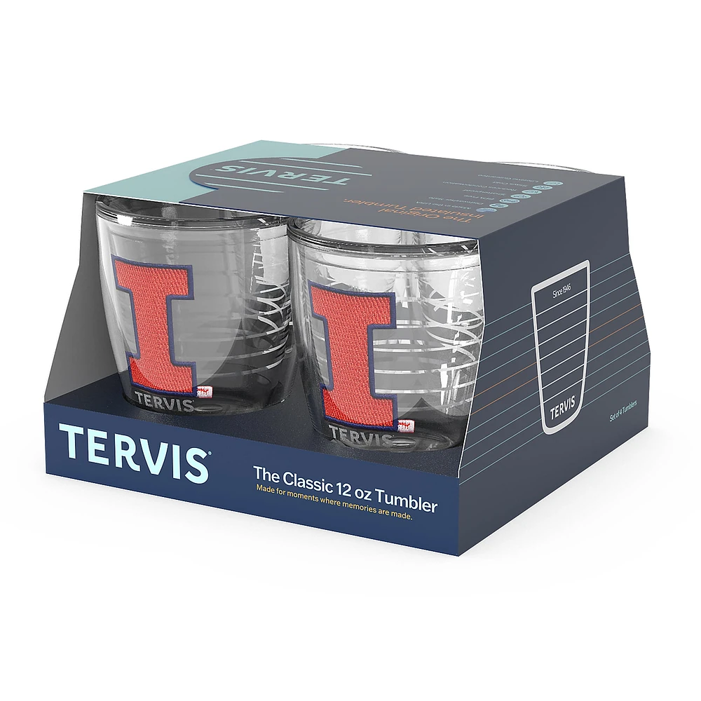 Tervis Illinois Fighting Illini 4-Pack 12oz. Emblem Tumbler Set