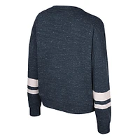 Women's Colosseum Navy Illinois Fighting Illini Lost City Speckle Pullover Sweatshirt