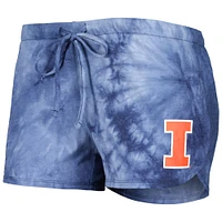 Women's Concepts Sport Navy Illinois Fighting Illini Billboard Tie-Dye Tank and Shorts Sleep Set