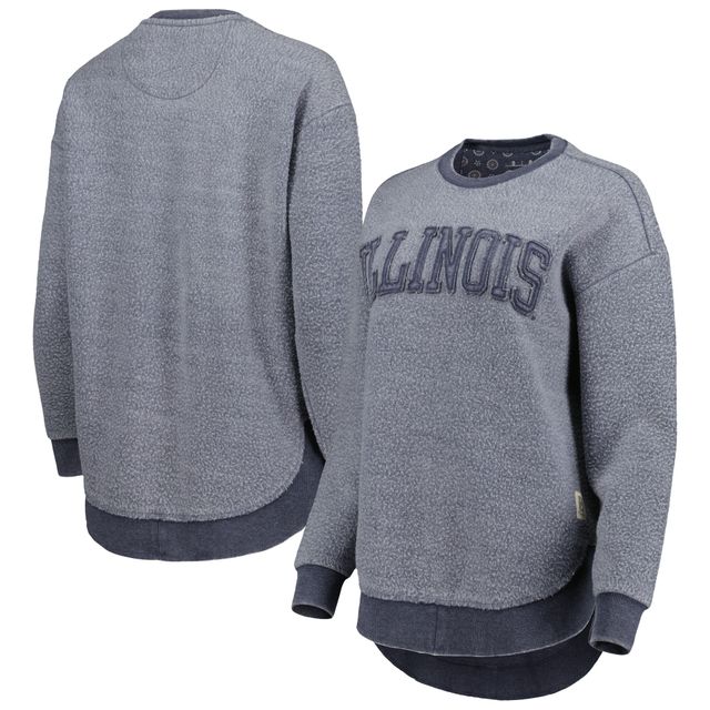 Sweat-shirt Pressbox Navy Illinois Fighting Illini Ponchoville pour femmes