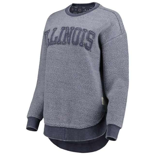 Sweat-shirt Pressbox Navy Illinois Fighting Illini Ponchoville pour femmes