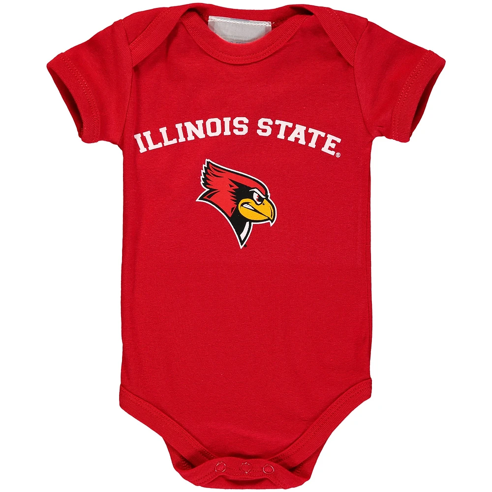 Infant Red Illinois State Redbirds Arch & Logo Bodysuit