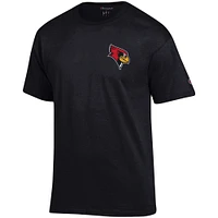Men's Champion Black Illinois State Redbirds Stack 2-Hit T-Shirt