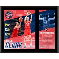 Caitlin Clark Indiana Fever 12" x 15" 1st WNBA Rookie to Record Triple-Double Sublimated Plaque