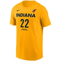 Unisex Nike Caitlin Clark Gold Indiana Fever Name & Number T-Shirt