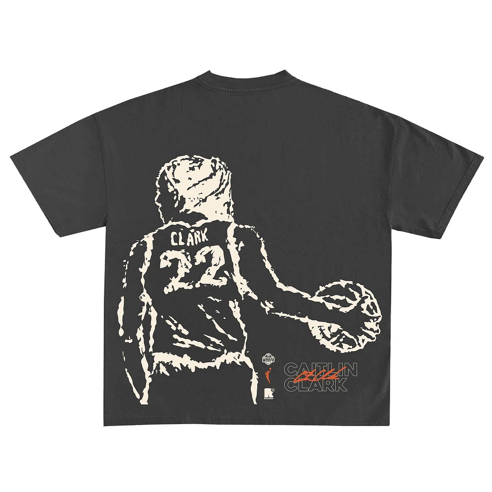 Unisex round21 Caitlin Clark Black Indiana Fever Draft Night T-Shirt