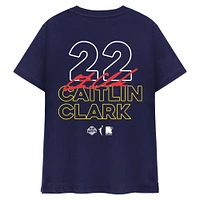 Unisex round21 Caitlin Clark Navy Indiana Fever Player Signature T-Shirt