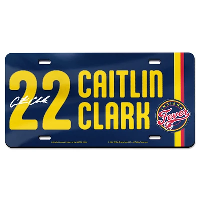 WinCraft Caitlin Clark Indiana Fever Plaque d'immatriculation en acrylique découpée au laser