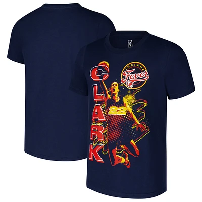 T-shirt de joueur Indiana Fever Jam Caitlin Clark pour jeunes, bleu marine