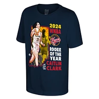 Youth Stadium Essentials Caitlin Clark Navy Indiana Fever 2024 WNBA Rookie of the Year T-Shirt