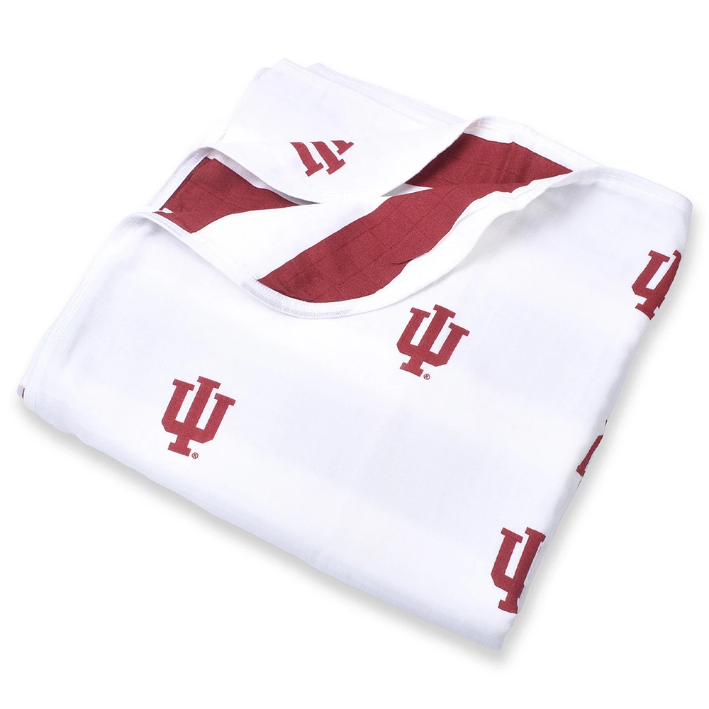 Infant Three Little Anchors Indiana Hoosiers Couverture en mousseline 4 couches 47 po x 47 po