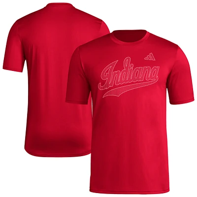 T-shirt adidas Crimson Indiana Hoosiers Locker Local Impression AEROREADY pour homme