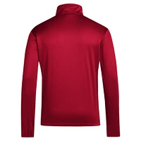 Men's adidas Crimson Indiana Hoosiers 2024 Coaches Sideline Quarter-Zip Top