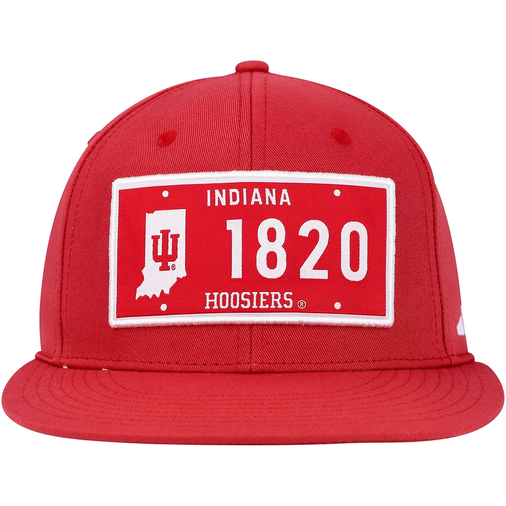 Men's adidas  Crimson Indiana Hoosiers Established Snapback Hat