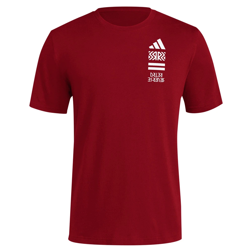 T-shirt adidas Crimson Indiana Hoosiers Reverse Retro Baseball 2 Hit pour hommes