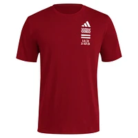 T-shirt adidas Crimson Indiana Hoosiers Reverse Retro Baseball 2 Hit pour hommes