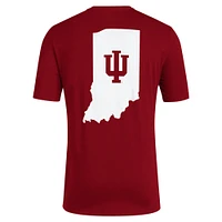 T-shirt adidas Crimson Indiana Hoosiers Reverse Retro Baseball 2 Hit pour hommes