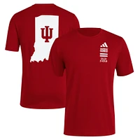 T-shirt adidas Crimson Indiana Hoosiers Reverse Retro Baseball 2 Hit pour hommes