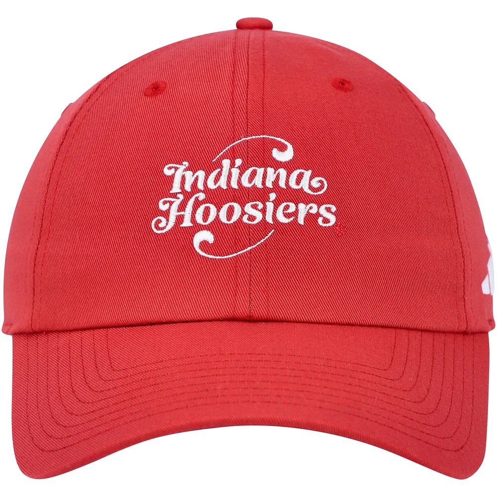 Men's adidas Crimson Indiana Hoosiers Slouch Adjustable Hat