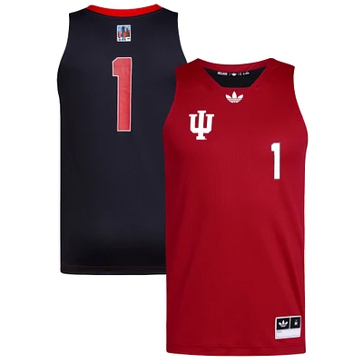 Maillot de basket-ball adidas #1 pour homme, rouge/noir, Indiana Hoosiers, Mois l'histoire des Noirs
