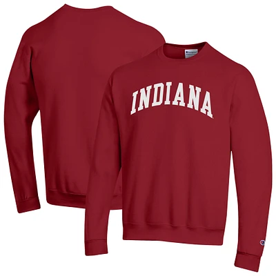Sweat-shirt en polaire Champion Crimson Indiana Hoosiers Basic Arch pour homme