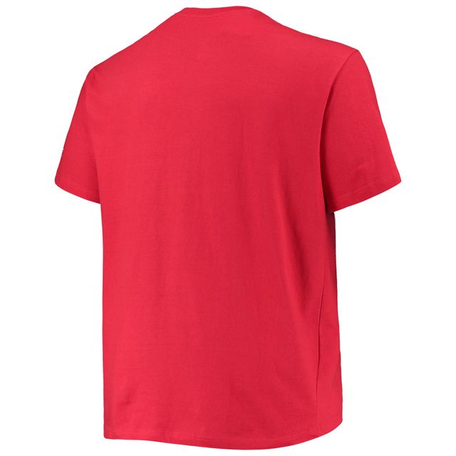 T-shirt pour homme Champion Crimson Indiana Hoosiers Tailles Big & Tall Arch Over Wordmark