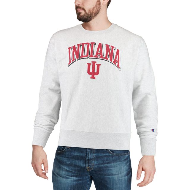 Chandail à enfiler tissage inversé Champion Indiana Hoosiers Arch Over Logo gris pour homme
