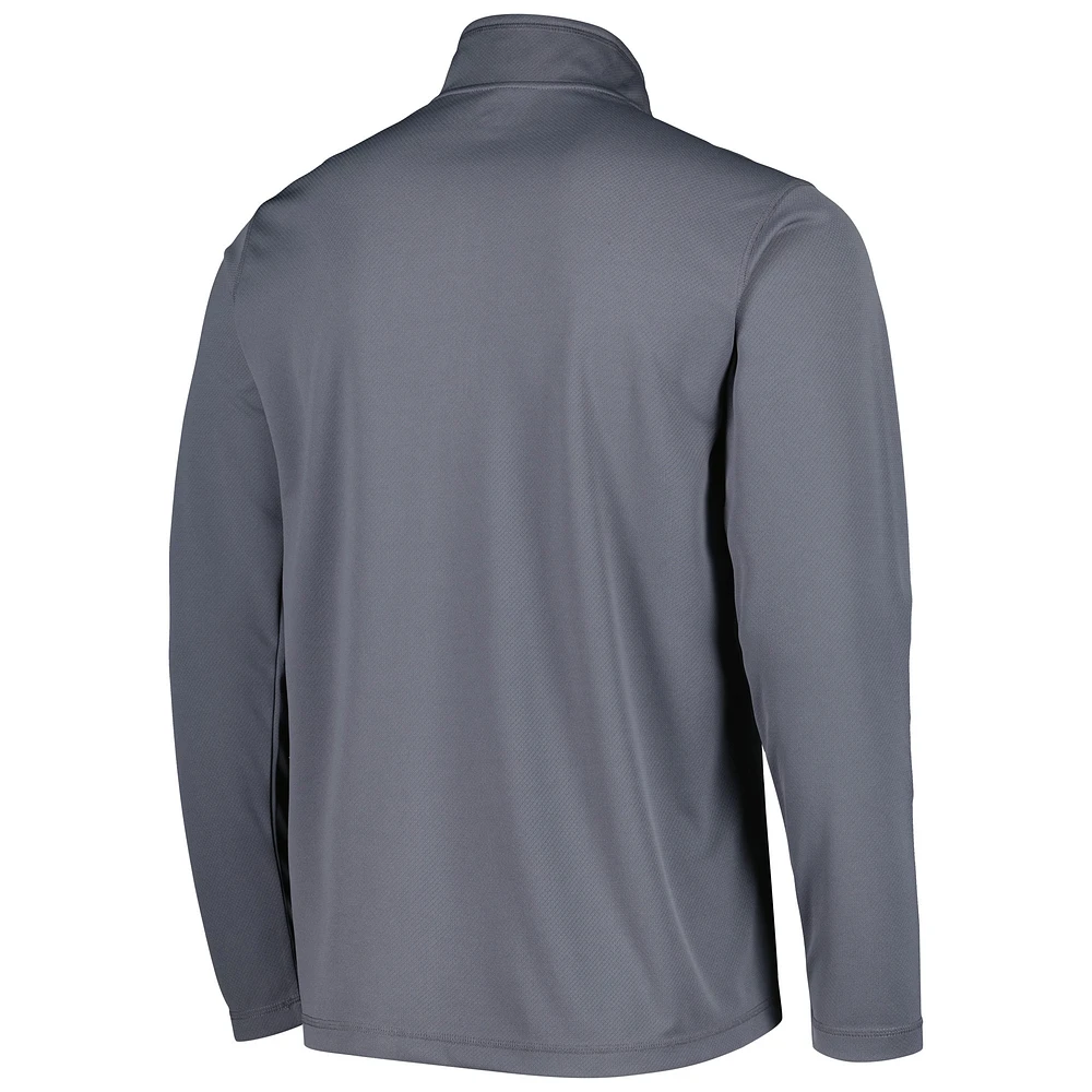Men's Champion Gray Indiana Hoosiers Textured Quarter-Zip Jacket
