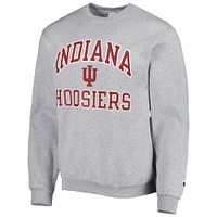 Men's Champion Heather Gray Indiana Hoosiers High Motor Pullover Sweatshirt