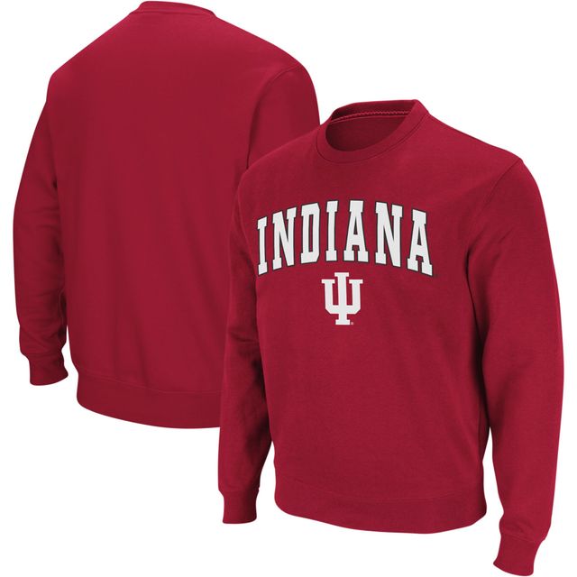 Colosseum Crimson Indiana Hoosiers Arch & Logo Crew Neck Sweat-shirt pour homme