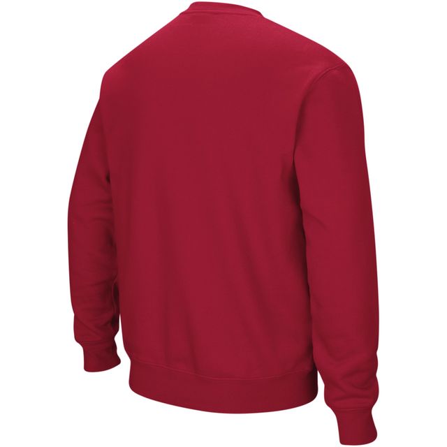 Colosseum Crimson Indiana Hoosiers Arch & Logo Crew Neck Sweat-shirt pour homme