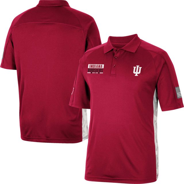 Colosseum Crimson Indiana Hoosiers OHT Military Appreciation Snow Camo Polo pour homme