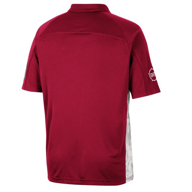 Colosseum Crimson Indiana Hoosiers OHT Military Appreciation Snow Camo Polo pour homme