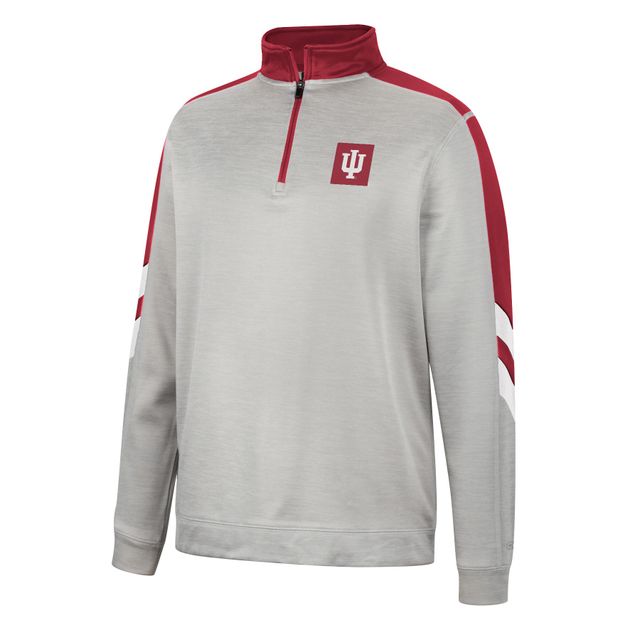 Veste Indiana Hoosiers Bushwood Fleece Quarter-Zip Colosseum Grey/Crimson pour homme