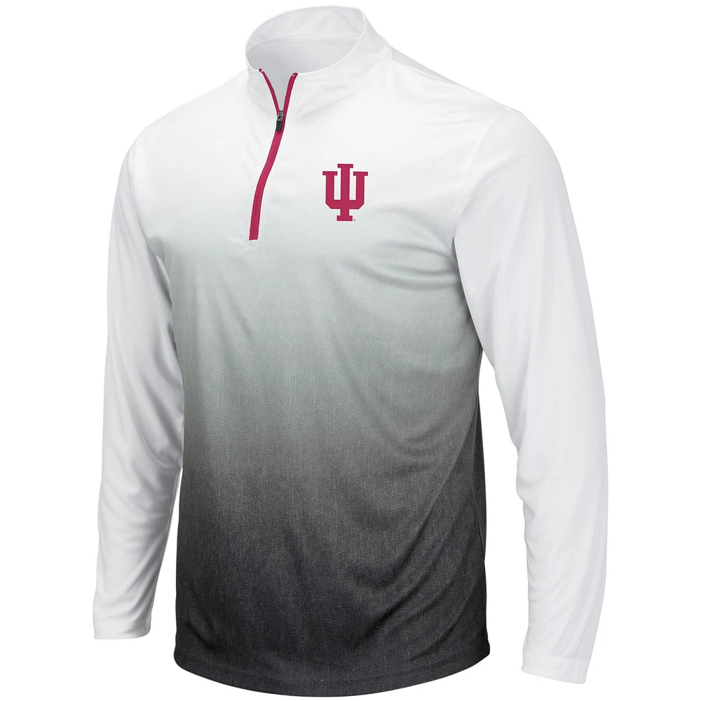 Colosseum Grey Indiana Hoosiers Magic Team Logo Veste à quart de zip pour homme