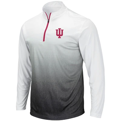 Colosseum Grey Indiana Hoosiers Magic Team Logo Veste à quart de zip pour homme
