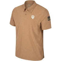 Men's Colosseum Khaki Indiana Hoosiers OHT Military Appreciation Cloud Jersey Desert Polo