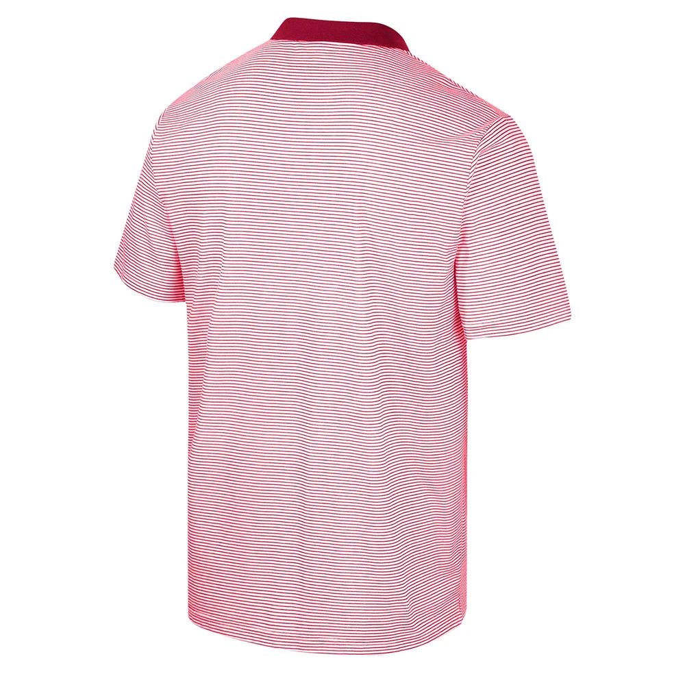 Men's Colosseum White Indiana Hoosiers Print Stripe Polo