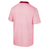 Men's Colosseum White Indiana Hoosiers Print Stripe Polo