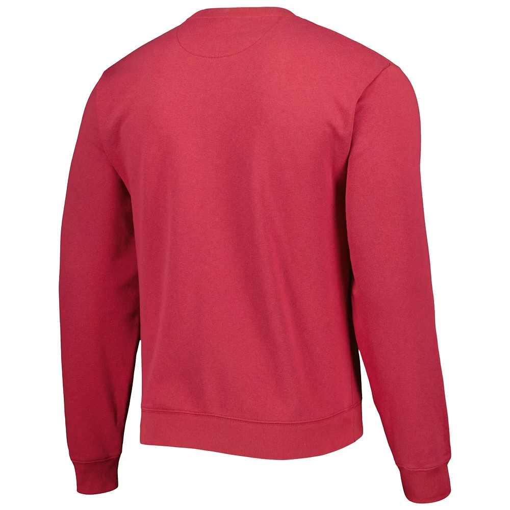 Men's League Collegiate Wear Crimson Indiana Hoosiers 1965 Arch Essential Lightweight Pullover Sweatshirt