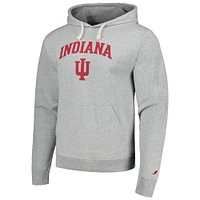 Men's League Collegiate Wear  Heather Gray Indiana Hoosiers Tall Arch Essential Pullover Hoodie